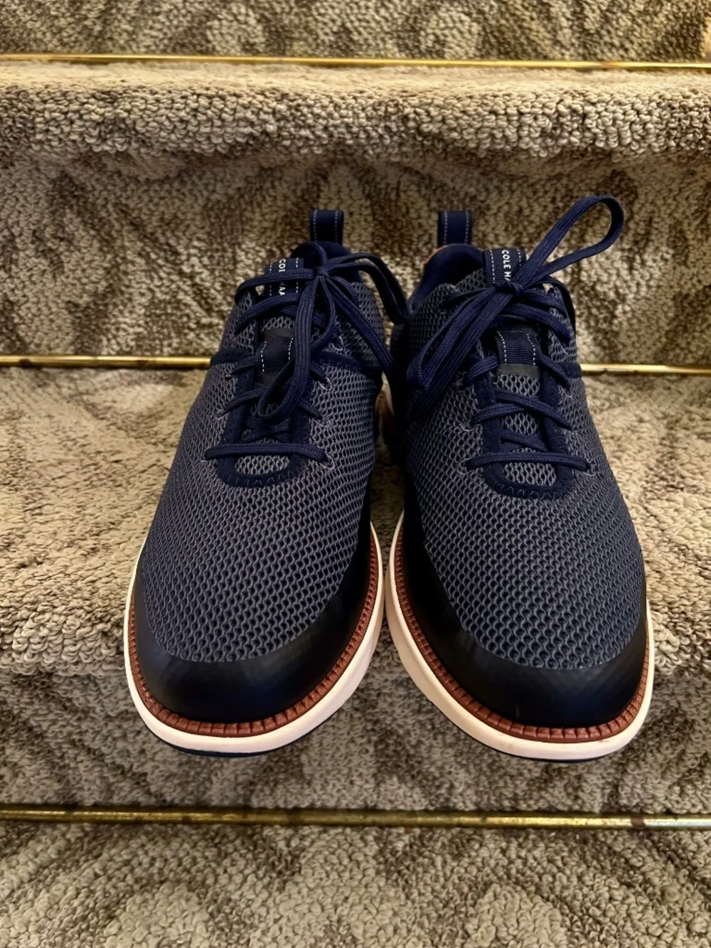 Men's Cole Haan ZeroGrand Atlantic Sneaker Shoes Marine Blue British Tan Size 13